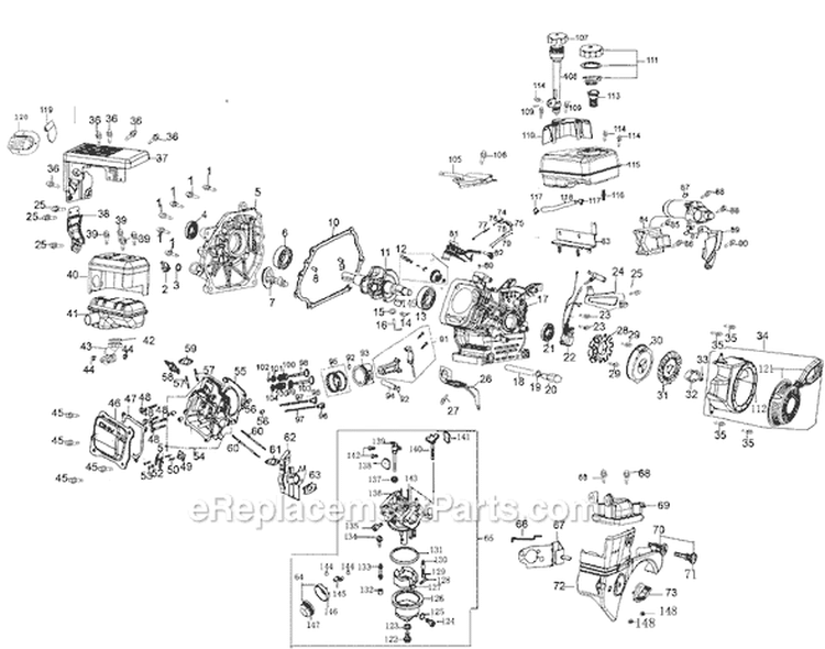 Page B Diagram and Parts List for 31AM2N1B700 2008 Yard Machines Snow Blower